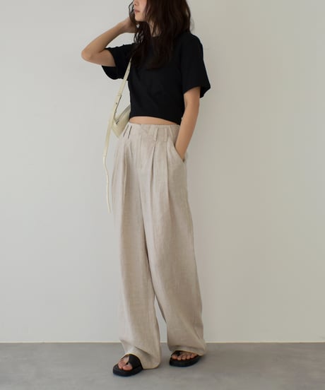 Tuck Linen Pants bo2000-164