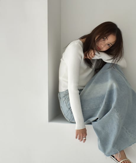 Denim Long Skirt bo2000-152