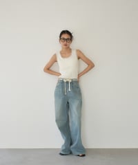 String Belt Denim Pants bo2000-157