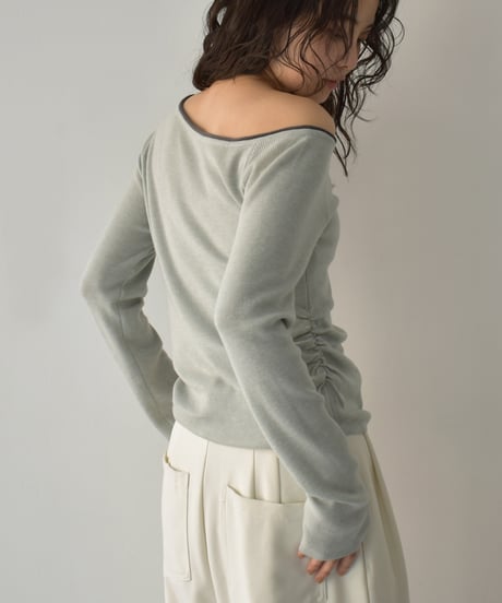 Bicolor One Shoulder Tops t1911-452