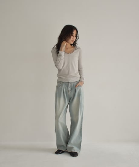 Tulle Layered Rib Tops t1911-438