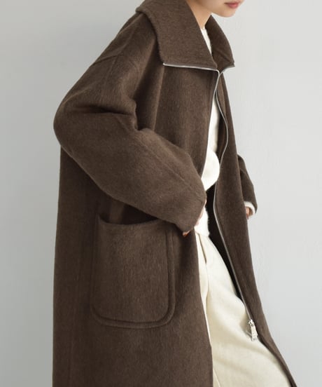 Doublezip Wool Long Coat
