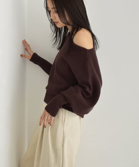 Long Rib Sleeve Knit Pullover