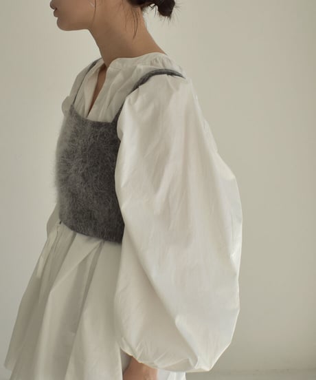Angora Shaggy Knit Bustier t1911-229
