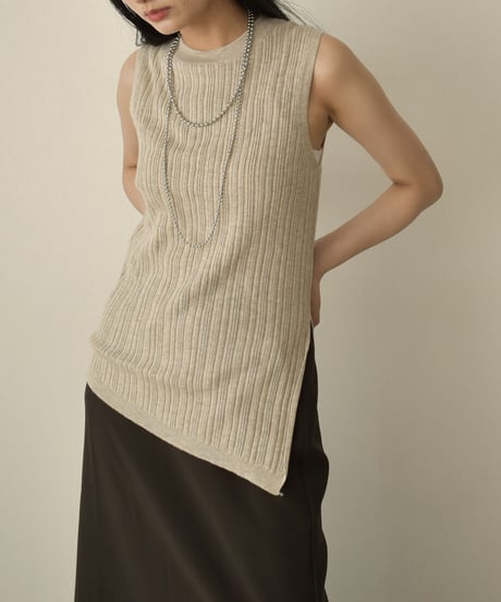 Nosleeve Random Rib Knit t1911-149