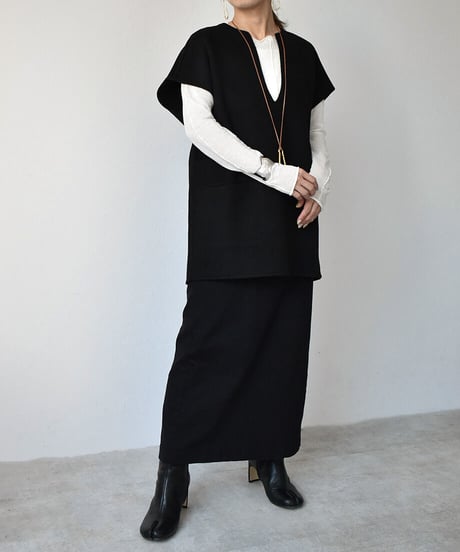 Wool Short Caftan Vest t1911-43