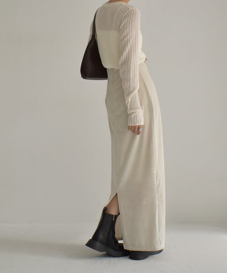 Velor Highwaist Pencil Skirt bo2000-129