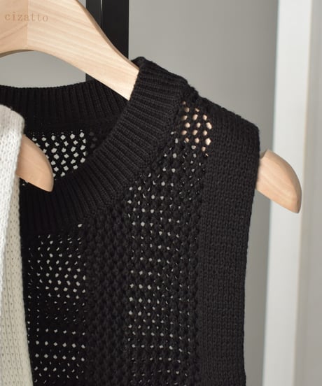 Mesh Knit Vest t1911-380