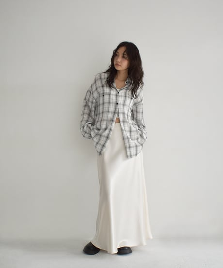 Sheer Loose Check Shirt t1911-457
