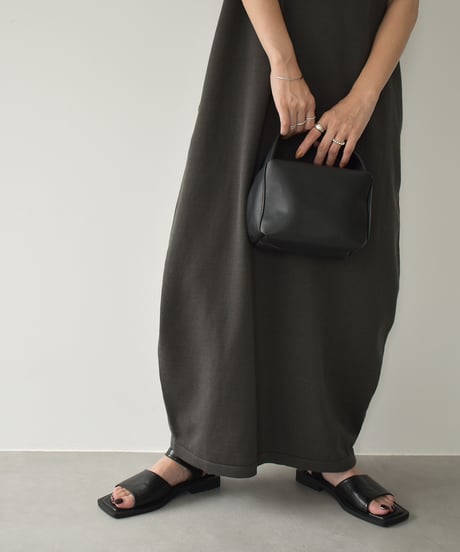 Cocoon Silhouette Knit Onepiece (Charcoal) op-0202009555