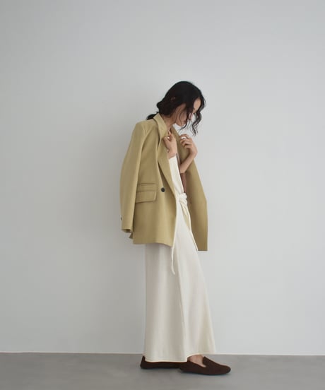 Stole Set Nosleeve Knit Onepiece op-0202009561