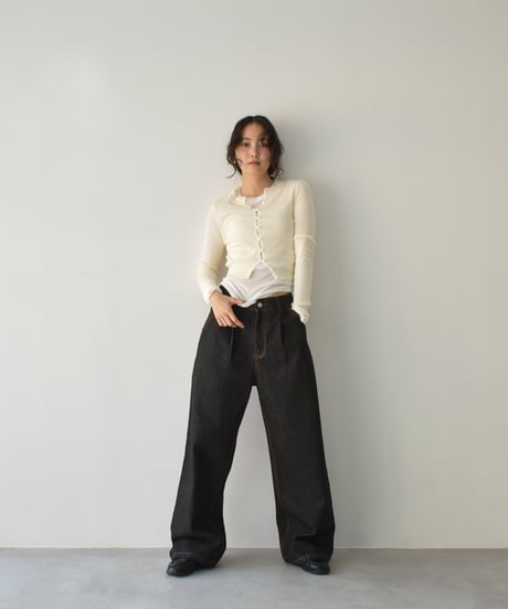 High Waist Tuck Wide Denim bo2000-180