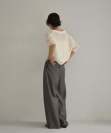 Mesh Knit Polo Cardigan t1911-304