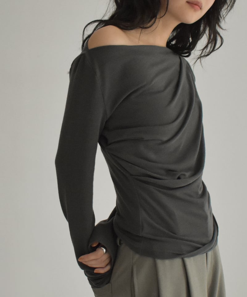 Drape Oneshoulder Cutsew t1911-315 | cizatto
