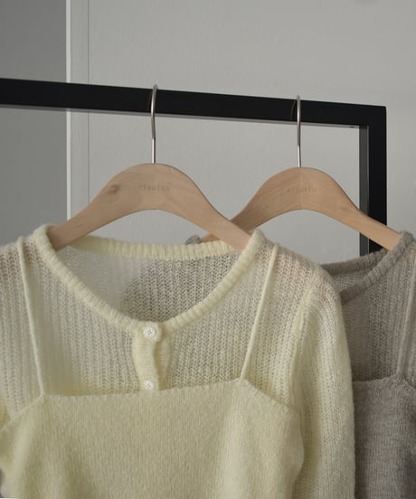 2piece Sheer Knit Cardigan t1911-344