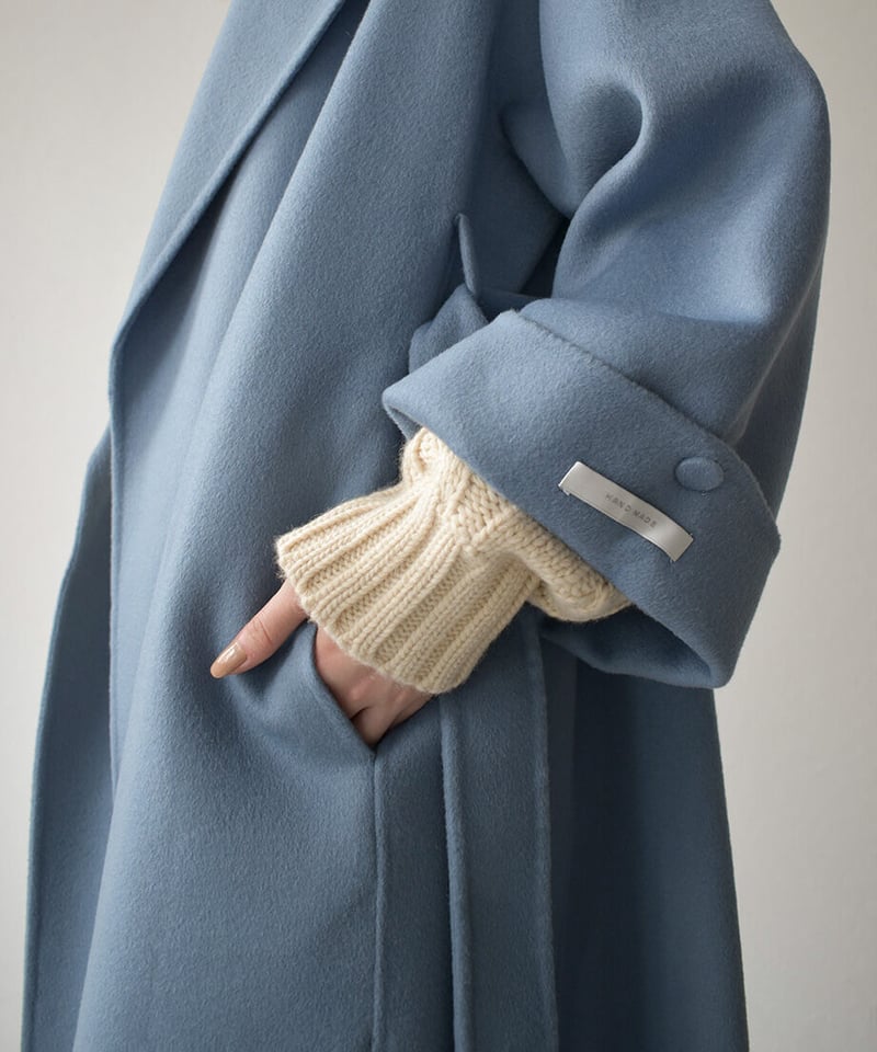 Wool Gown Coat（Blue） | cizatto