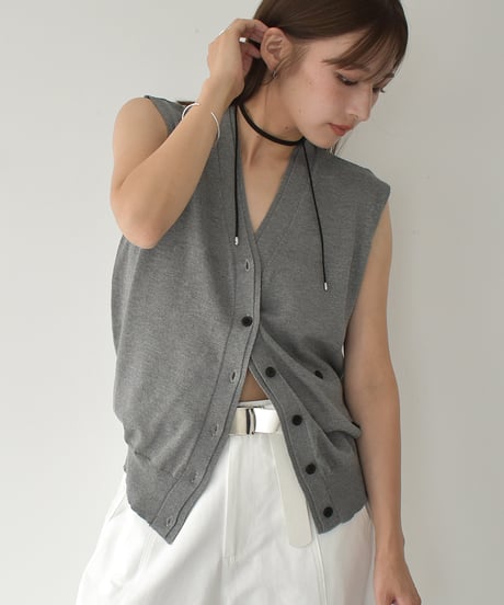 2way Silhouette Knit Vest t1911-417
