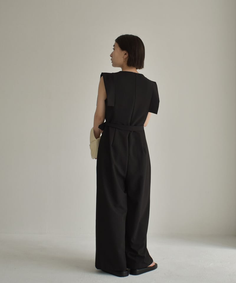 Square Sleeve 2way Jumpsuit | cizatto