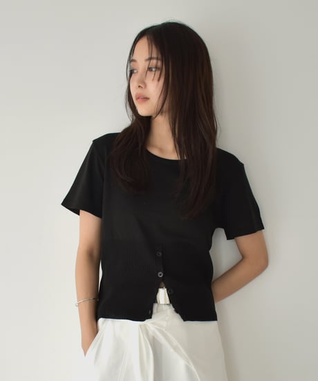 Waist Shape Button Knit Tops t1911-393