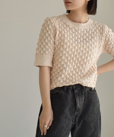 Short Sleeve Knit Tops t1911-216