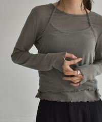 Sheer Layered Long Sleeve np-t1911-447