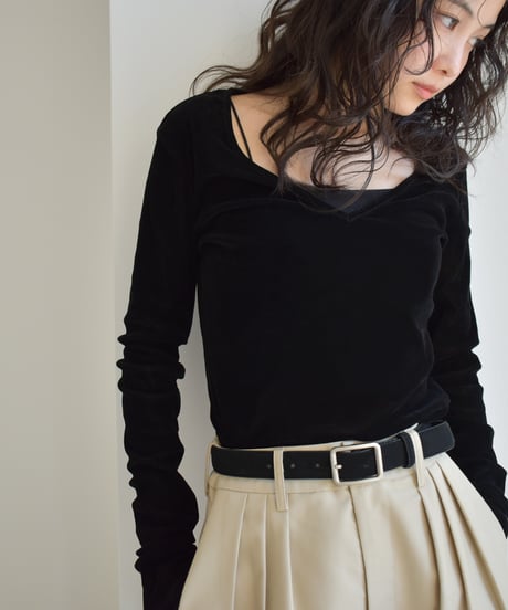 Square Buckle Suede Belt be1913-104