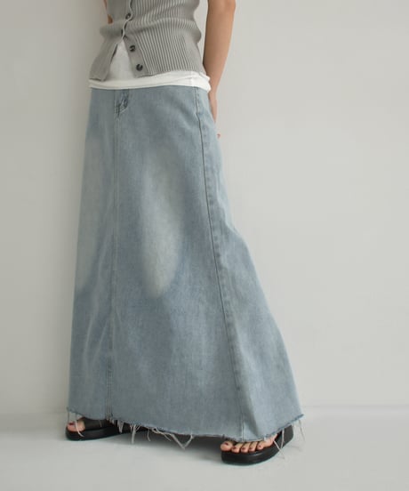 Denim Long Skirt bo2000-152