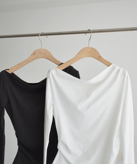 Oneshoulder Gather Drape Cutsew t1911-525