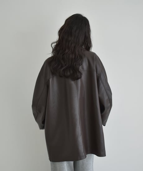 Fake Leather Over Jacket t1911-498