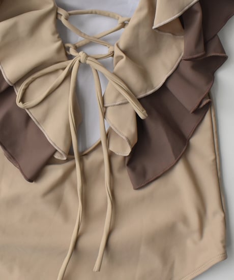Back Open Frill Swim Wear sw2000-6