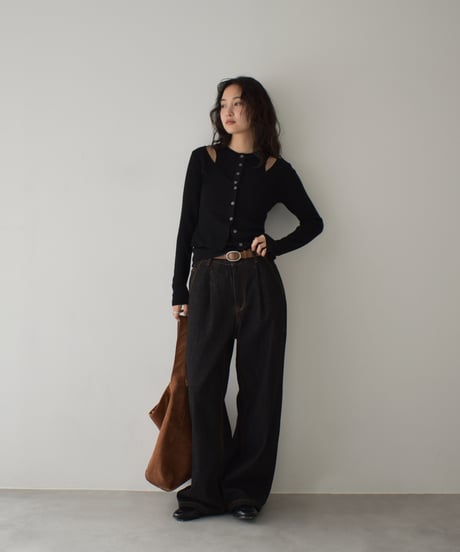 Layered Design Knit Tops t1911-445