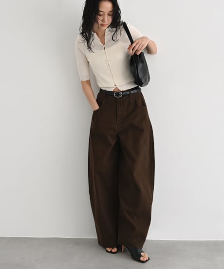 Half Sleeve Sheer Rib Knit Cardigan t1911-505