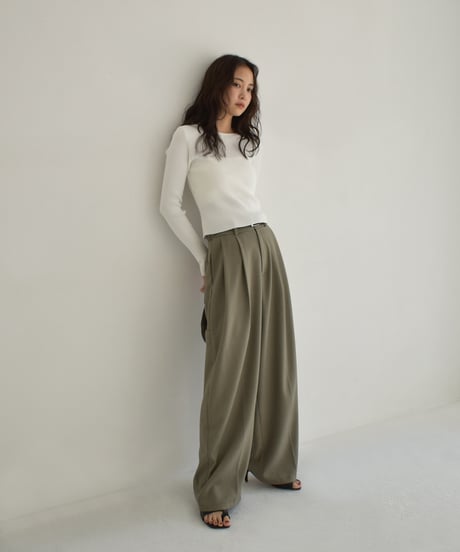 Compact Rib Knit Tops t1911-378