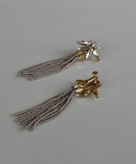 Crystal Beads Tassel Pierce/Earring a2020-02