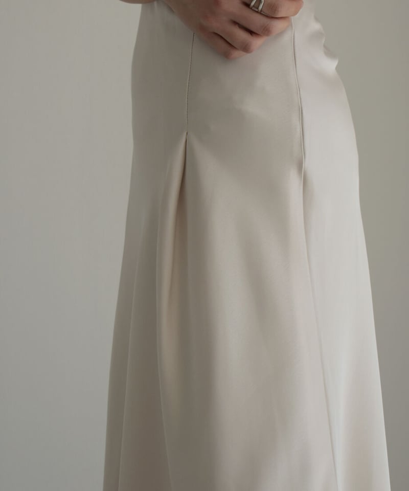Satin Flare Long Skirt | cizatto