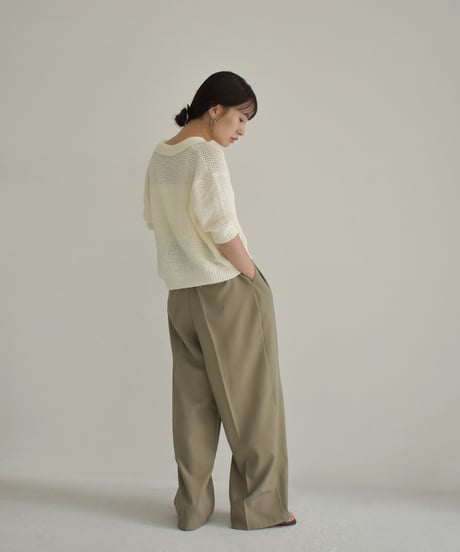 Mesh Knit Polo Cardigan t1911-304