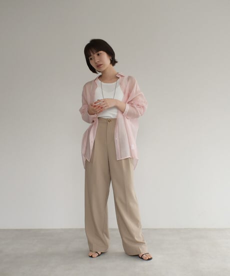 Sheer Palecolor Shirt t1911-74