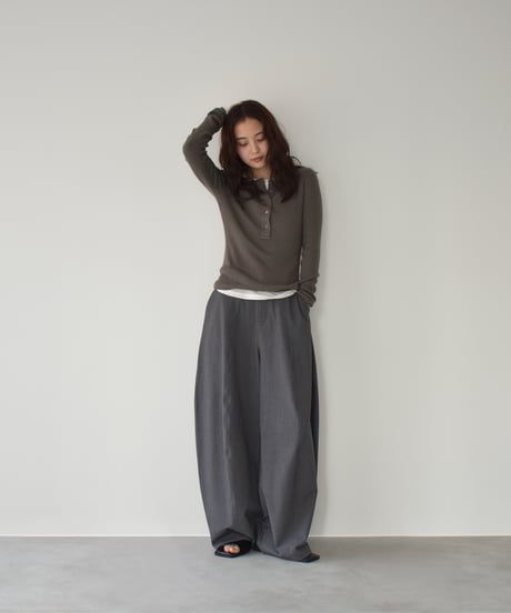 Henley Neck Kint Pullover t1911-366