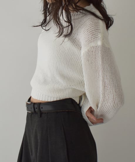 Back Ribbon Knit Pullover t1911-446