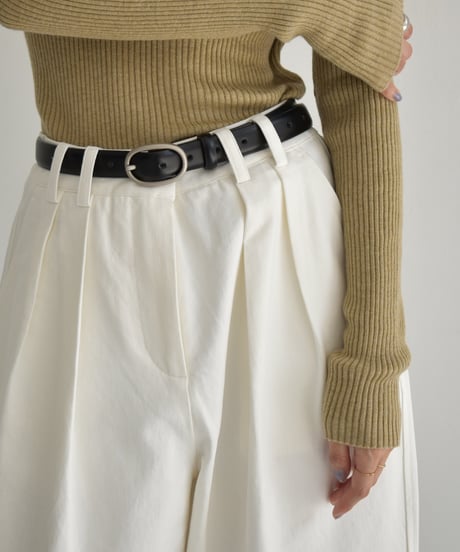 Cotton Tuck Wide Pants bo2000-139