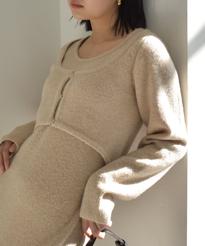 I Line Knit Onepiece op-0202009521 | cizatto
