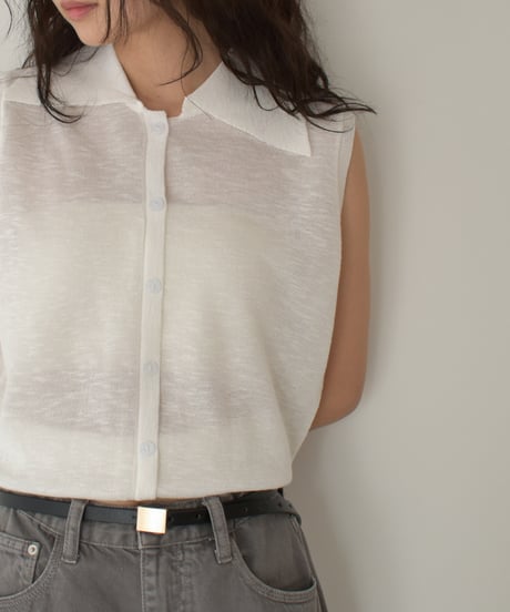 Sheer Nosleeve Knit t1911-416
