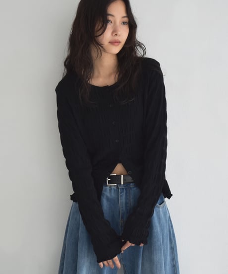 Shirring Knit Cardigan t1911-463