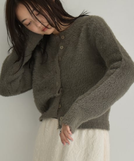 Shaggy Short Knit Cardigan t1911-311