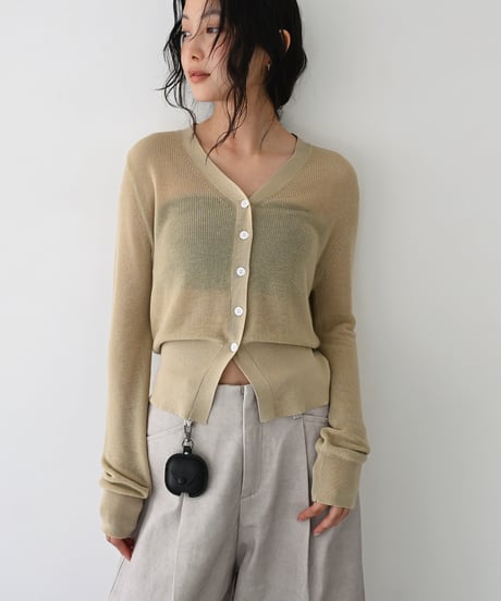 Compact Sheer Kint Cardigan t1911-523