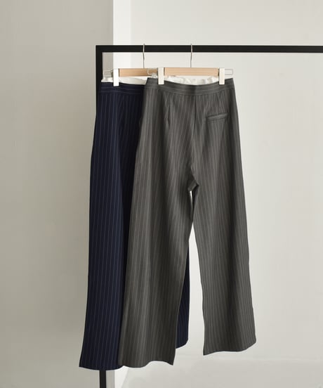 Double Waist Stripe Tuck Pants bo2000-116