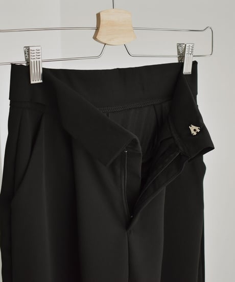 Highwaist Tuck Pants（Black）【セットアップ着用可能】 bo2000-83
