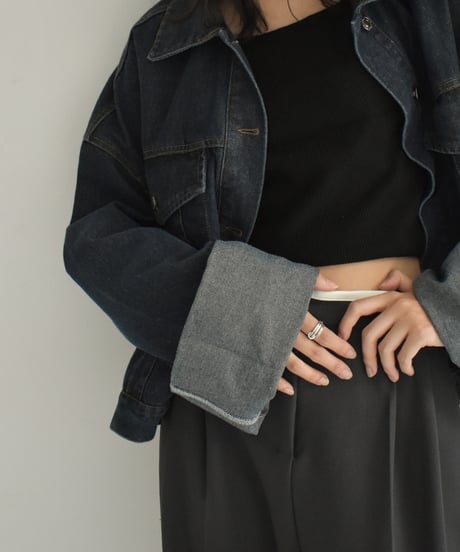Wide Sleeve Denim Jacket t1911-309