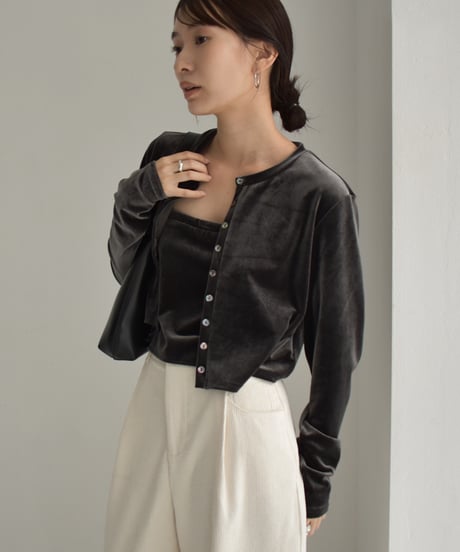Velor Short Cardigan t1911-318