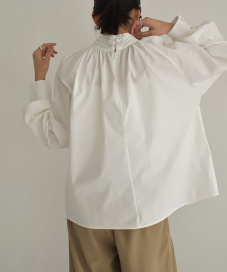Tuck Stand Collar Blouse t1911-263